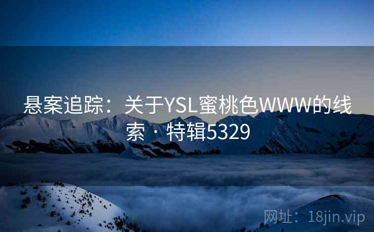 悬案追踪：关于YSL蜜桃色WWW的线索 · 特辑5329